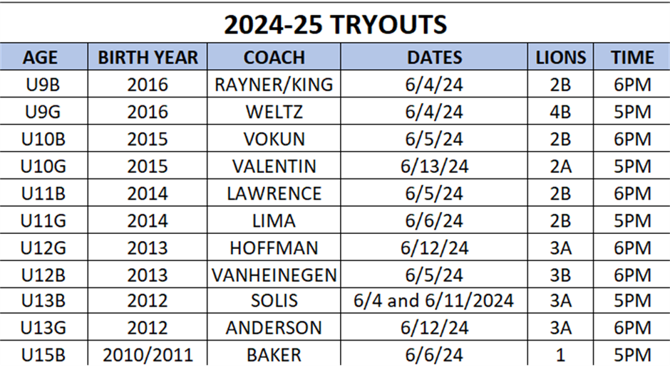 2024-25 Comp Tryouts